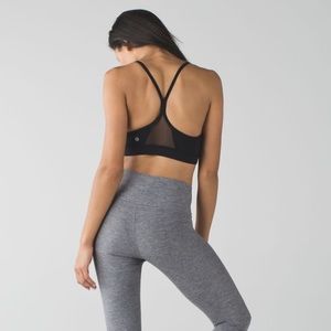 Black Lululemon Size 4 Flow Y Bra IV